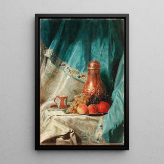 Still life with a chocolatier - Andrzej Jerzy Mniszech — framed artwork on a wall