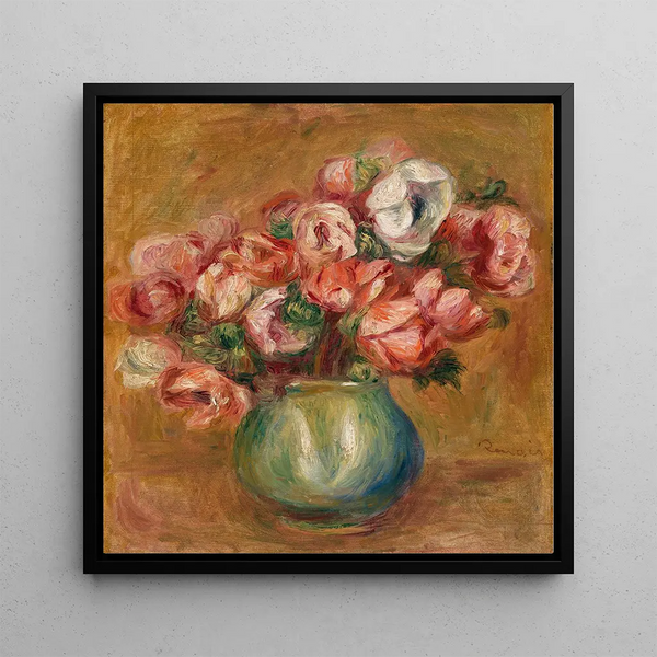 Anémones - Pierre-Auguste Renoir — framed artwork on a wall