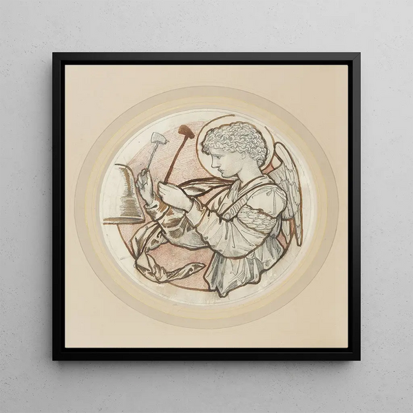 Reproduction of the painting Angel playing bells II - Sir Edward Coley Burne-Jones
