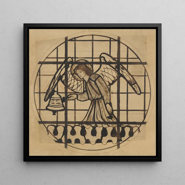 Angel playing bells - Sir Edward Coley Burne-Jones — wall display of the artwork