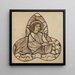 Angel holding the moon - Sir Edward Coley Burne-Jones — framed artwork on a wall