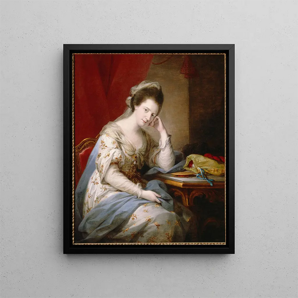 Barbara St John Bletsoe, Countess of Coventry - Angelica Kauffman — framed artwork on a wall