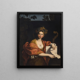Sibyl of Cumae after Domenichino - Angelica Kauffman — framed artwork on a wall