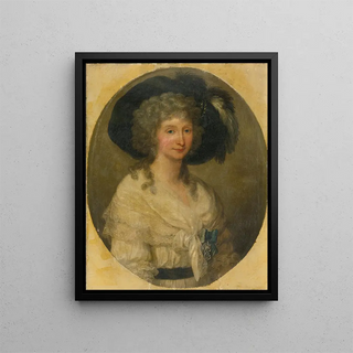 Portrait of Baroness Von Bauer - Angelica Kauffman — framed artwork on a wall