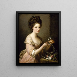 Portrait of Eleanor, Countess of Lauderdale - Angelica Kauffman — framed artwork on a wall