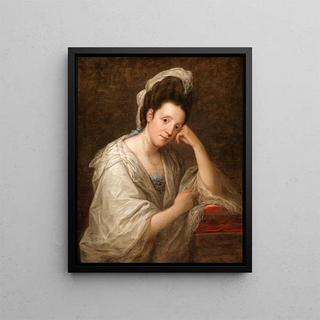 Portrait of Mrs. Helen Dorothea Daniel - Angelica Kauffman — framed artwork on a wall