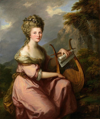 Portrait of Sarah Harrop Mrs. Bates as muse - Angelica Kauffman — artwork view