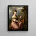 Portrait of Sarah Harrop Mrs. Bates as muse - Angelica Kauffman — framed artwork on a wall