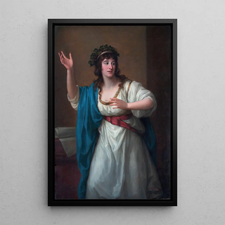 Portrait of the Virtuoso Improvising Artist Teresa Bandettini-Landucci of Lucca - Angelica Kauffman — framed artwork on a wall