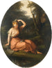 Silvia decorating herself with flowers under the observation of Daphne - Angelica Kauffman — artwork view