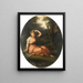 Silvia decorating herself with flowers under the observation of Daphne - Angelica Kauffman — framed artwork on a wall