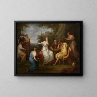 The Sorrow of Telemachus - Angelica Kauffman — framed artwork on a wall