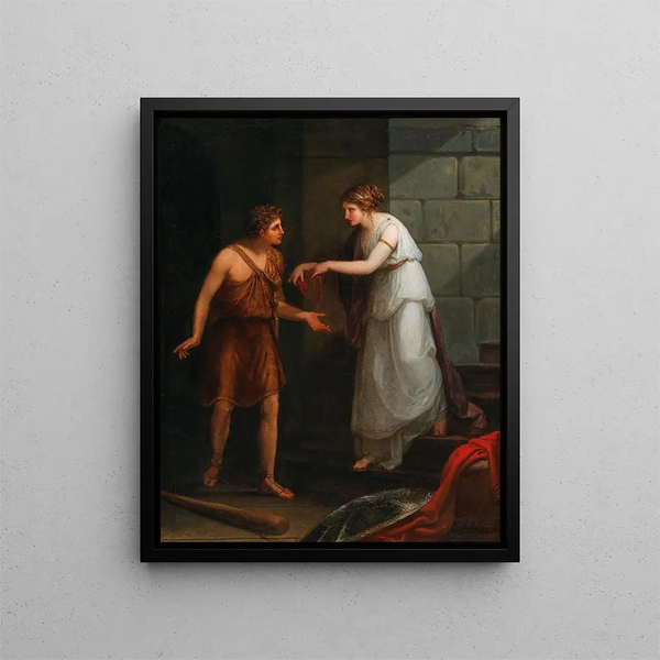 Theseus and Ariadne - Angelica Kauffman — framed artwork on a wall
