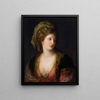 Woman in a Turkish dress - Angelica Kauffman — framed artwork on a wall