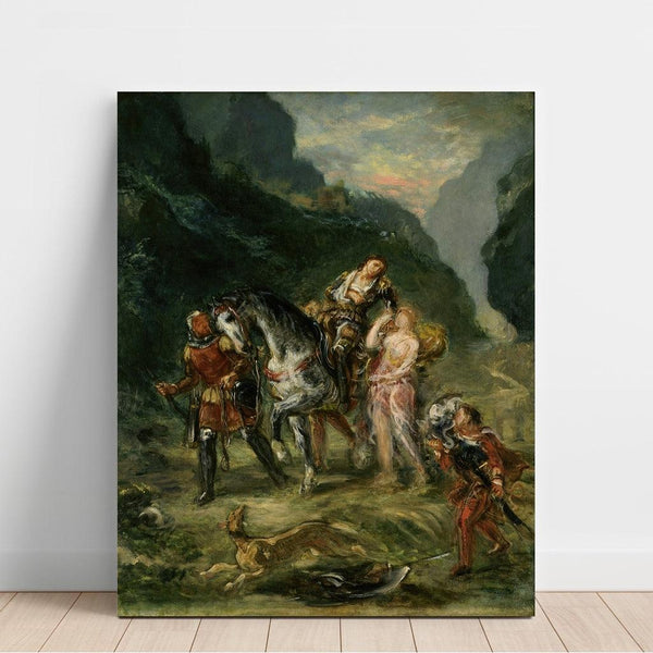 Reproduction of the painting Angelic and Wounded Médor - Eugène Delacroix