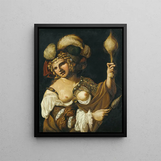 Omphale - Angelo Caroselli — framed artwork on a wall