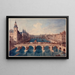 Le Pont au Change, le Palais de la Conciergerie et la Seine vers l'actuel 1er arrondissement - Angelo Garbizza — framed artwork on a wall