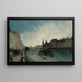 Le quai de la Mégisserie et le Pont au Change actuel 1er arrondissement - Angelo Garbizza — framed artwork on a wall