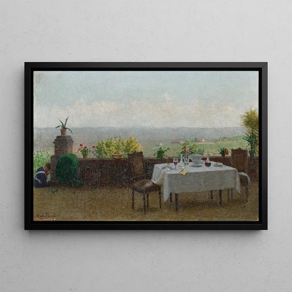 The telegram - Angelo Morbelli — framed artwork on a wall