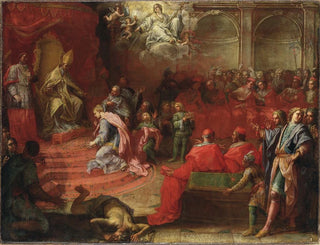 Allégorie de la soumission de la reine Christine à l'Église catholique et au pape Alexandre VII - Angelo Trevisani — artwork view