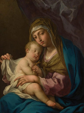 Virgin and Child Jesus sleeping - Angelo Trevisani — artwork view