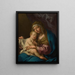 Virgin and Child Jesus sleeping - Angelo Trevisani — framed artwork on a wall