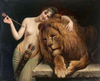 Diane et un lion - Angelo von Courten — artwork view