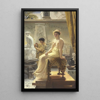 The Sculptor's Model - Angelo von Courten — framed artwork on a wall