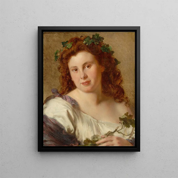 Bacchantin - Angilbert Göbel — framed artwork on a wall