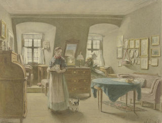 Living room country scene - Angilbert Göbel — artwork view