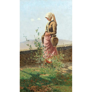 Woman with Jugs - Angiolo Tommasi — artwork view