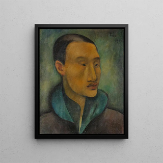 Petite tête chinoise - Anita Re — framed artwork on a wall