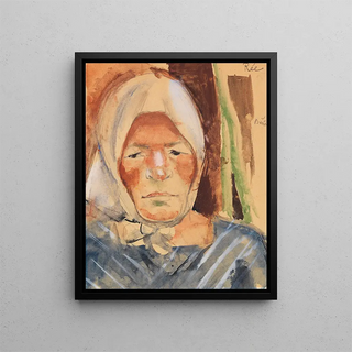 Portrait of a Farmer - Anita Re — framed artwork on a wall