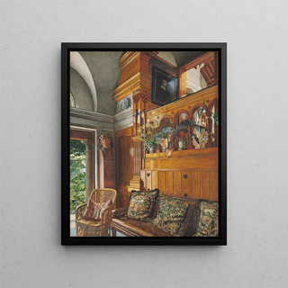 The Studio of the Garden - Anna Alma-Tadema — framed artwork on a wall