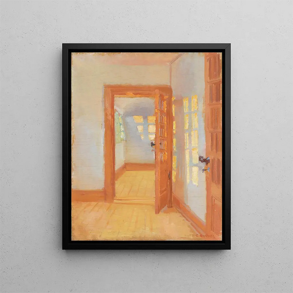 Interior Annex Painting of Brøndums - Anna Ancher — framed artwork on a wall