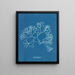 Fucus Machaii - Anna Atkins — framed artwork on a wall