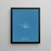 Gigartina erecta - Anna Atkins — framed artwork on a wall