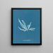 Laminaria phyllitis painting - Anna Atkins — framed artwork on a wall
