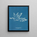 Laurencia pinnatifida var. angusta - Anna Atkins — framed artwork on a wall