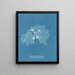 Nitophyllum ulvoideum - Anna Atkins — framed artwork on a wall