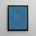 Polysiphonia Brodiaei Partie X - Anna Atkins — framed artwork on a wall