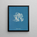 Rhodoménie sobolifera - Anna Atkins — framed artwork on a wall