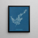 Sargassum bacciferum - Anna Atkins — framed artwork on a wall