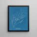 Rhizodes of Sporochnus - Anna Atkins — framed artwork on a wall