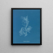 Zygnema brillant - Anna Atkins — framed artwork on a wall