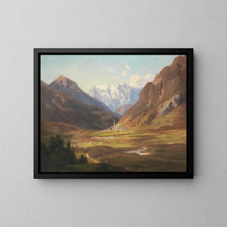 Scene in the Tyrolean countryside - Anna Baar-Plommer — framed artwork on a wall
