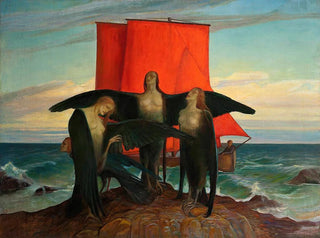 Scene symbolique against the sea - Anna Berent — artwork view