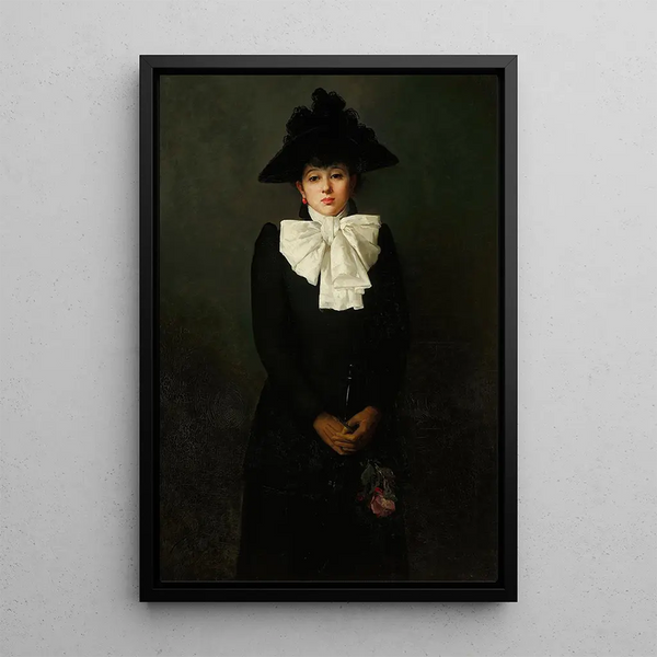 Reproduction of the painting Portrait of a young woman with a rose in her hand - Anna Bilińska-Bohdanowicz