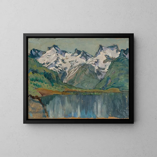 Study of a mountain lake in Northern Norway - Anna Boberg — framed artwork on a wall