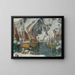 Among the fishing boats in Svolvaer, study of the Lofoten - Anna Boberg — framed artwork on a wall